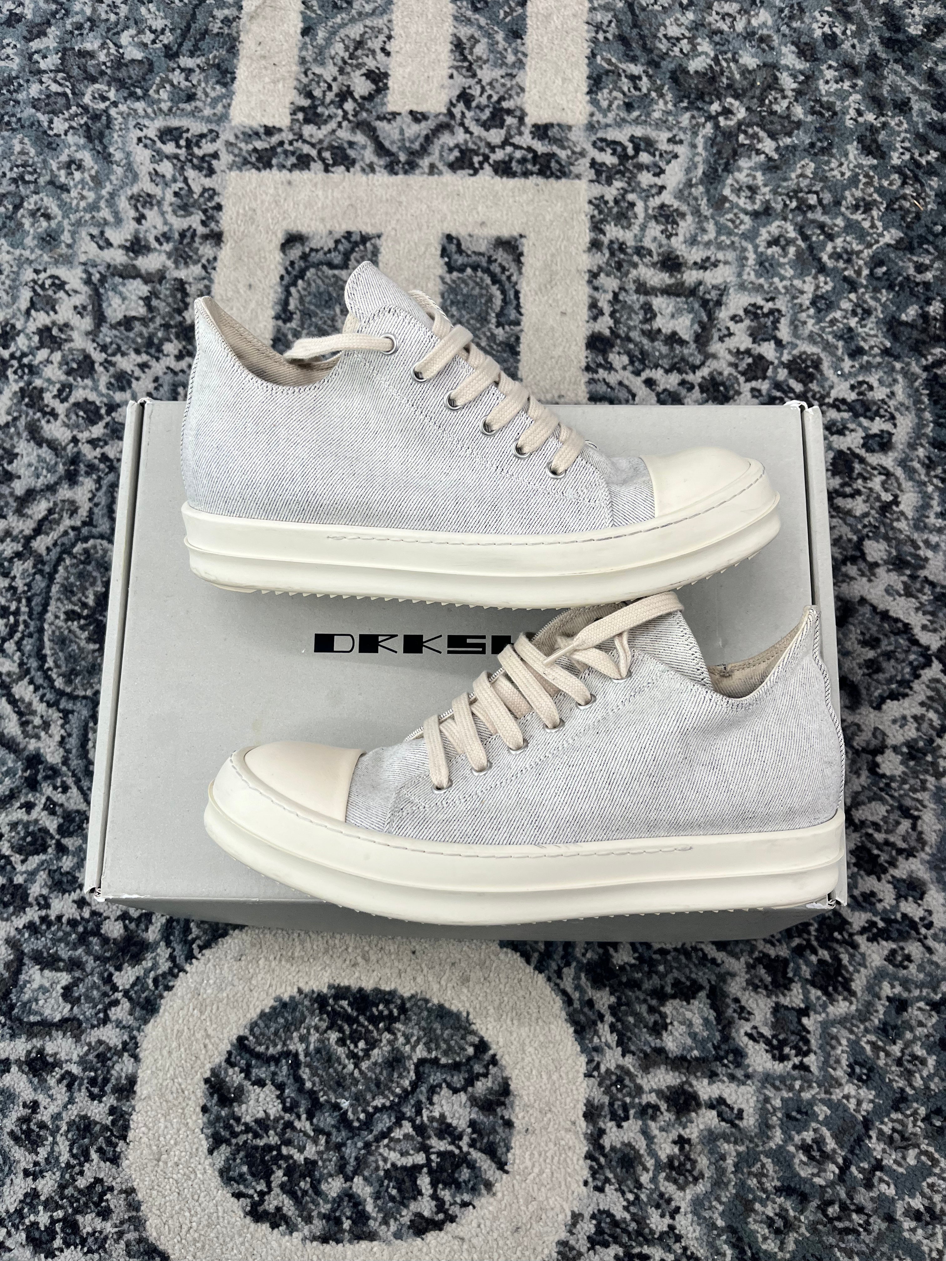 RICK OWENS lowtops dust grey 40 (7M) OG ALL U