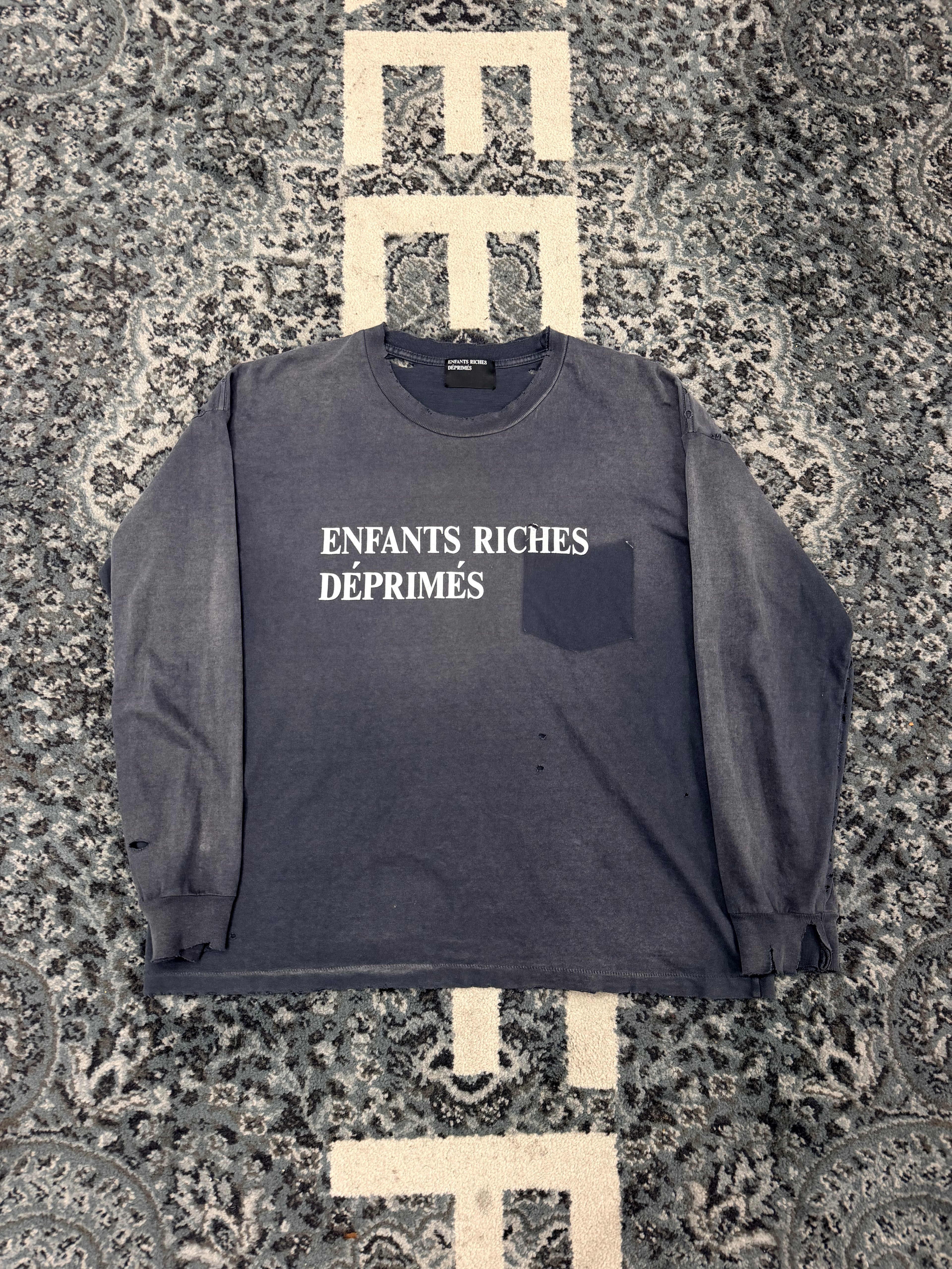 ERD Distressed Logo Longsleeve Size Small