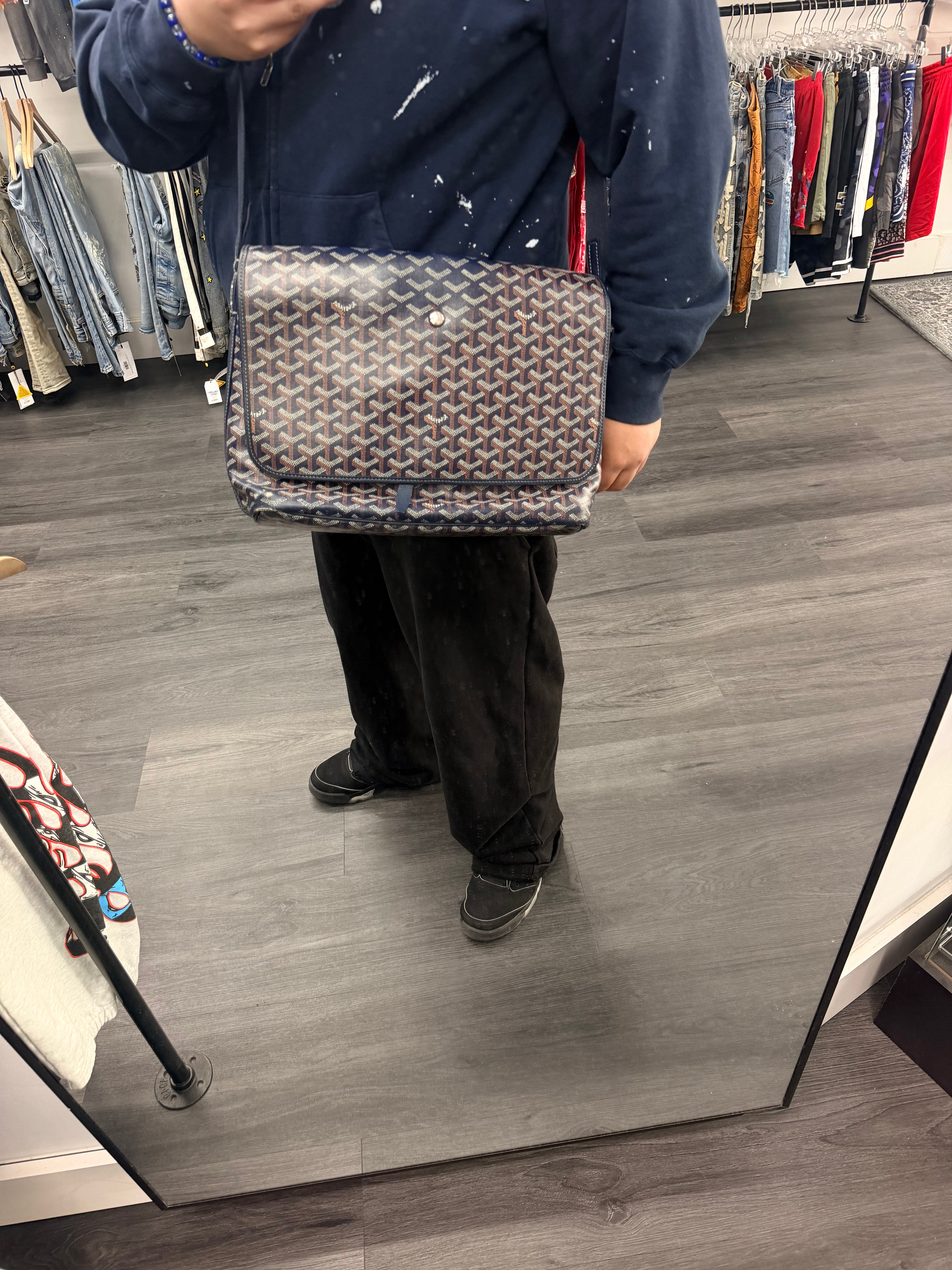 Goyard Navy Capetien Shoulder Bag U