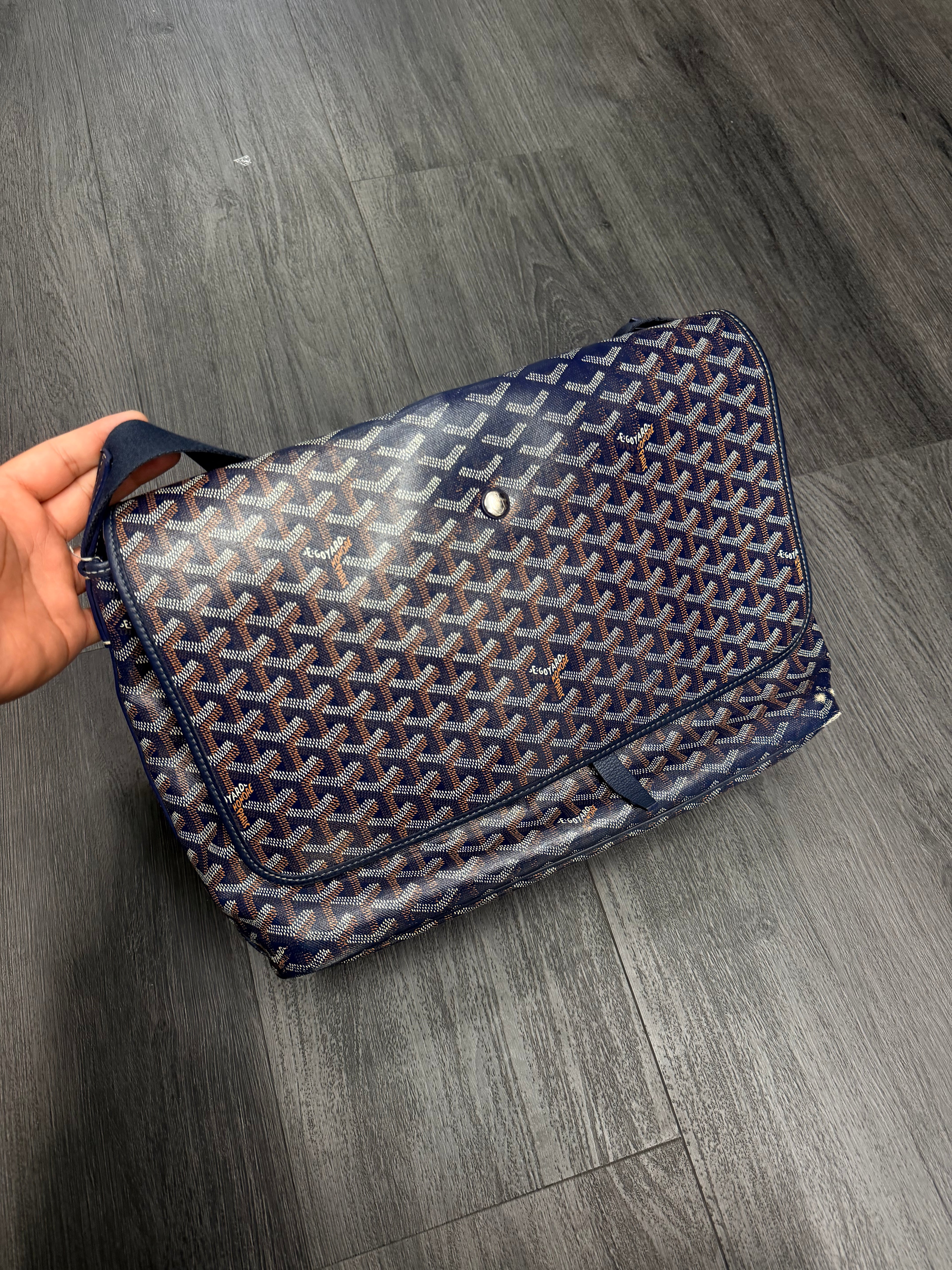 Goyard Navy Capetien Shoulder Bag U