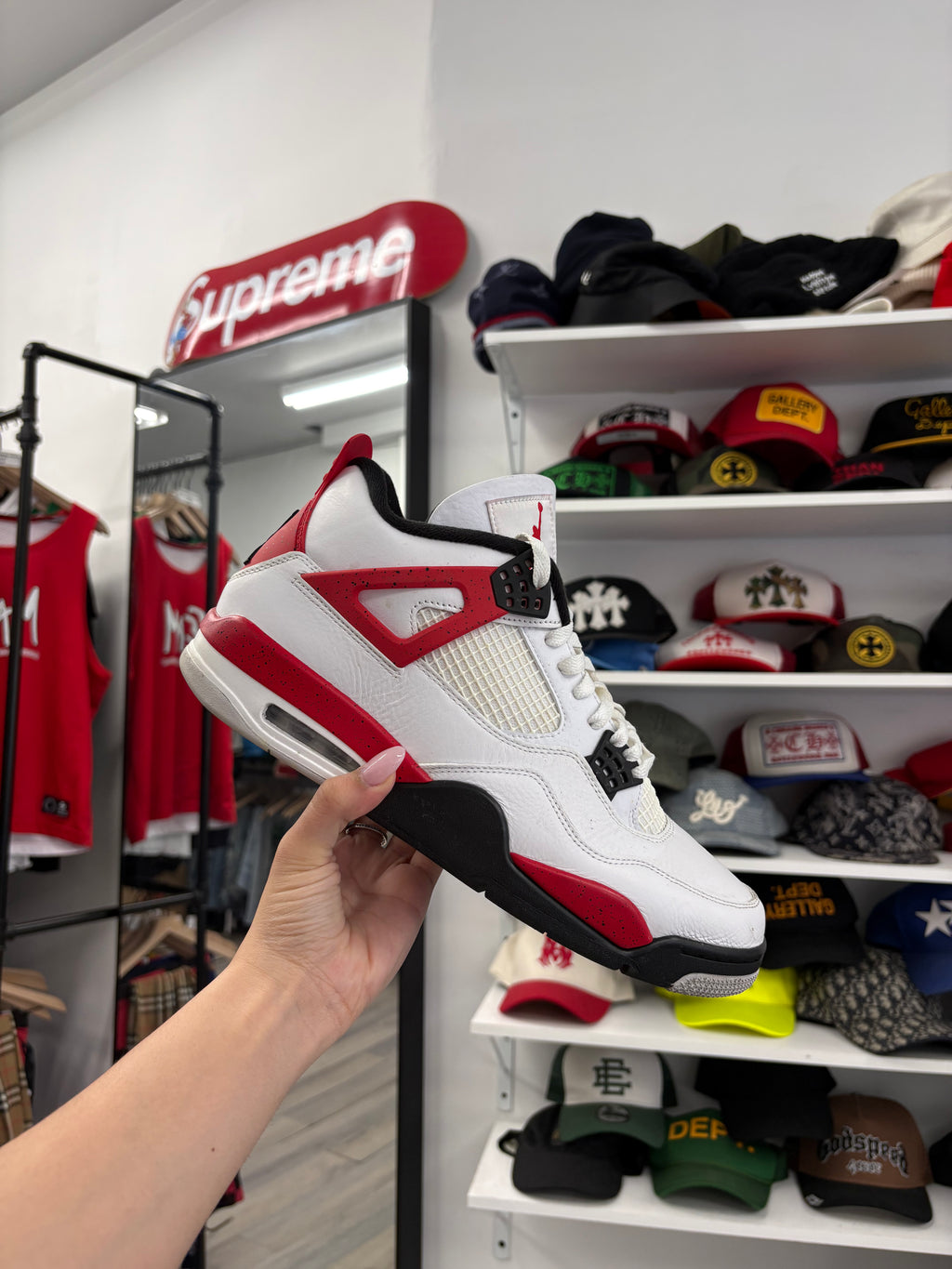 Jordan 4 Red Cement Size 12 Wb U