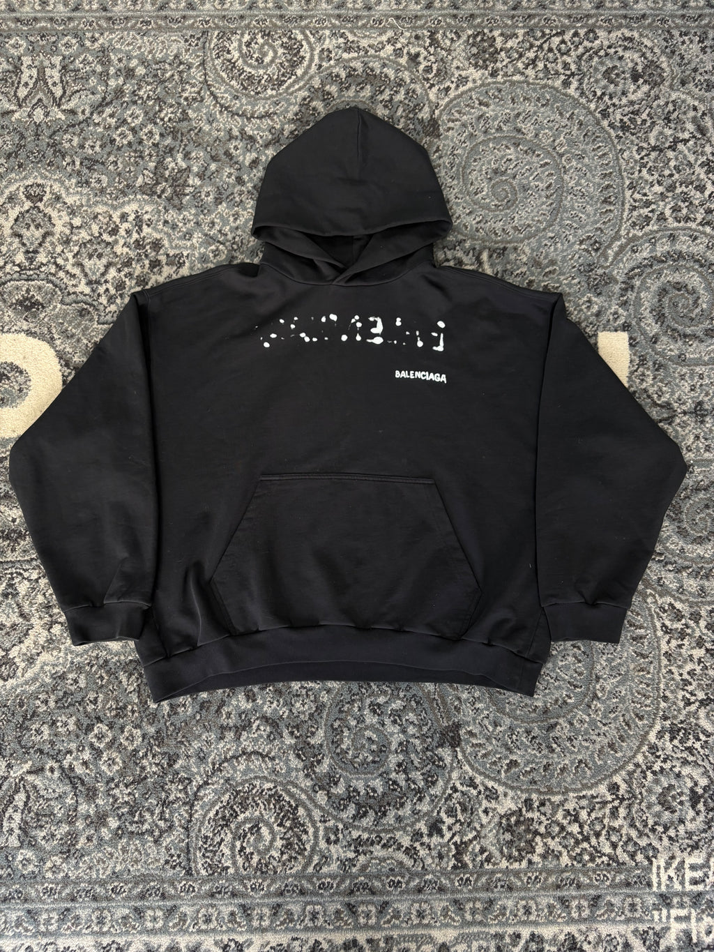 Balenciaga hand Drawn Logo Hoodie Size Large U