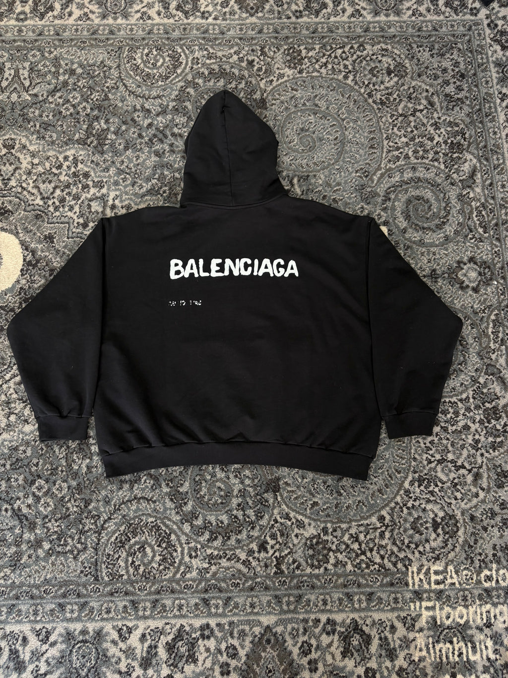 Balenciaga hand Drawn Logo Hoodie Size Large U