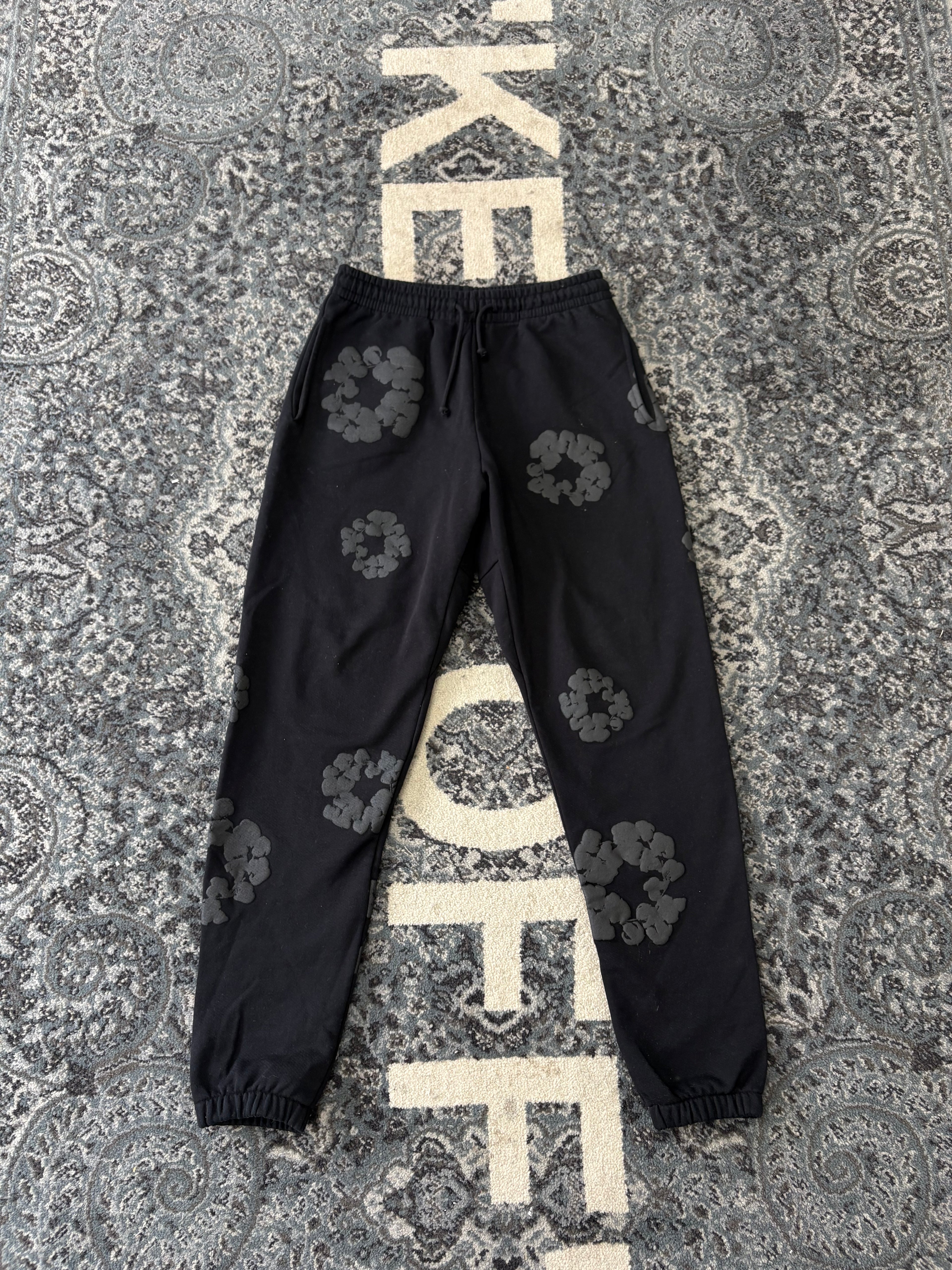 DENIM TEARS monochrome sweatpants black S U
