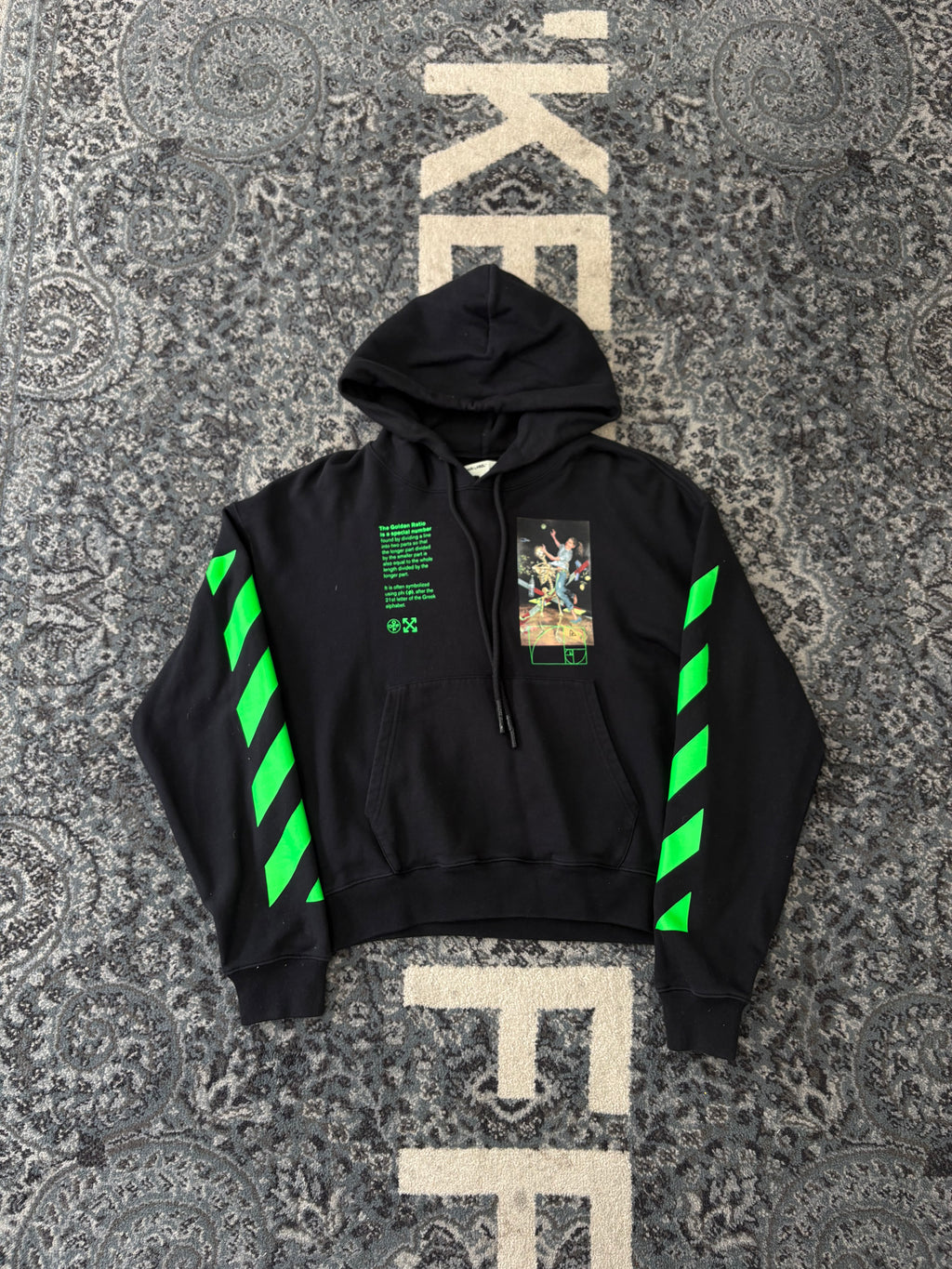 OFF WHITE golden ratio hoodie black M U