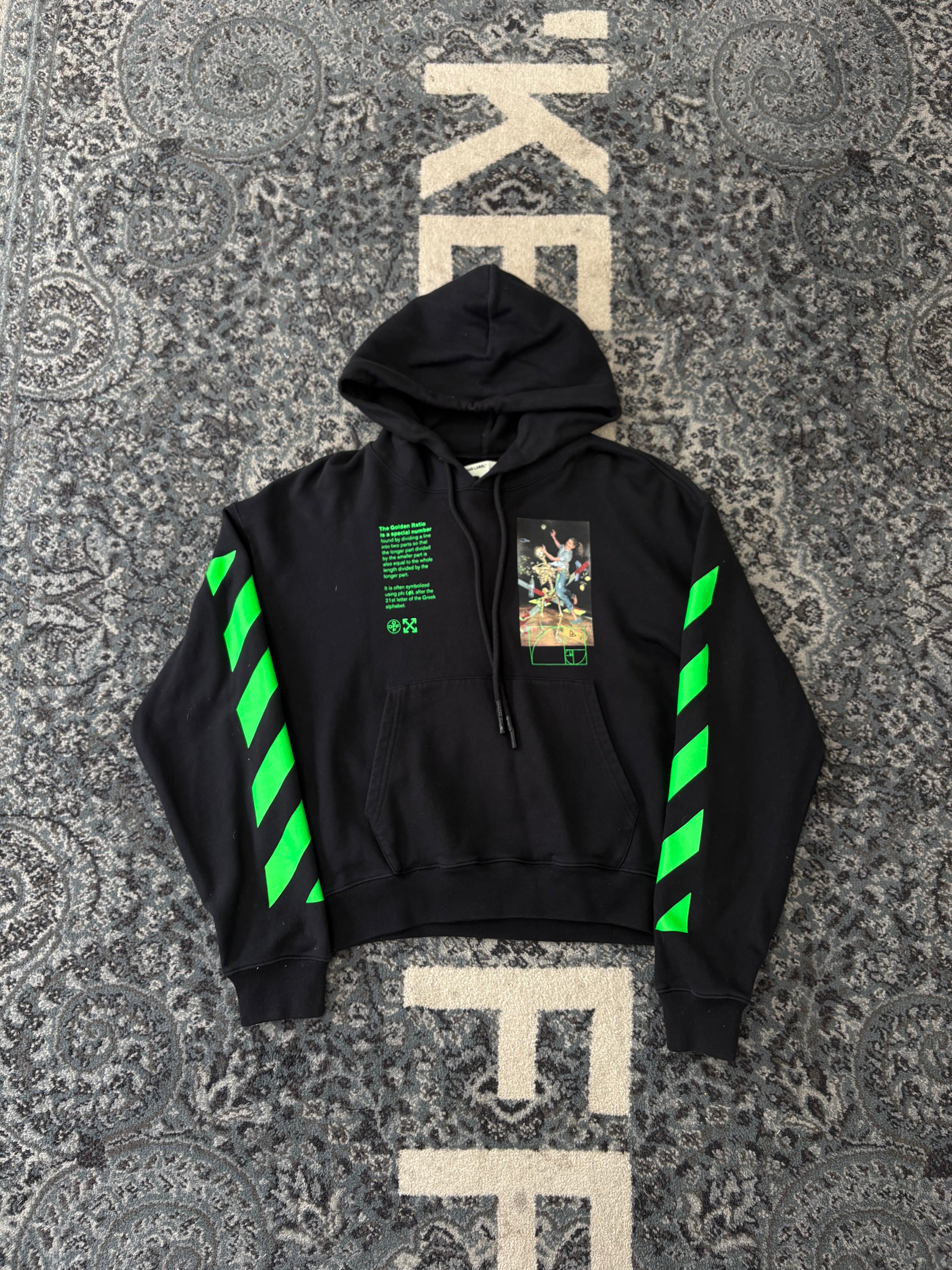 OFF WHITE golden ratio hoodie black M U