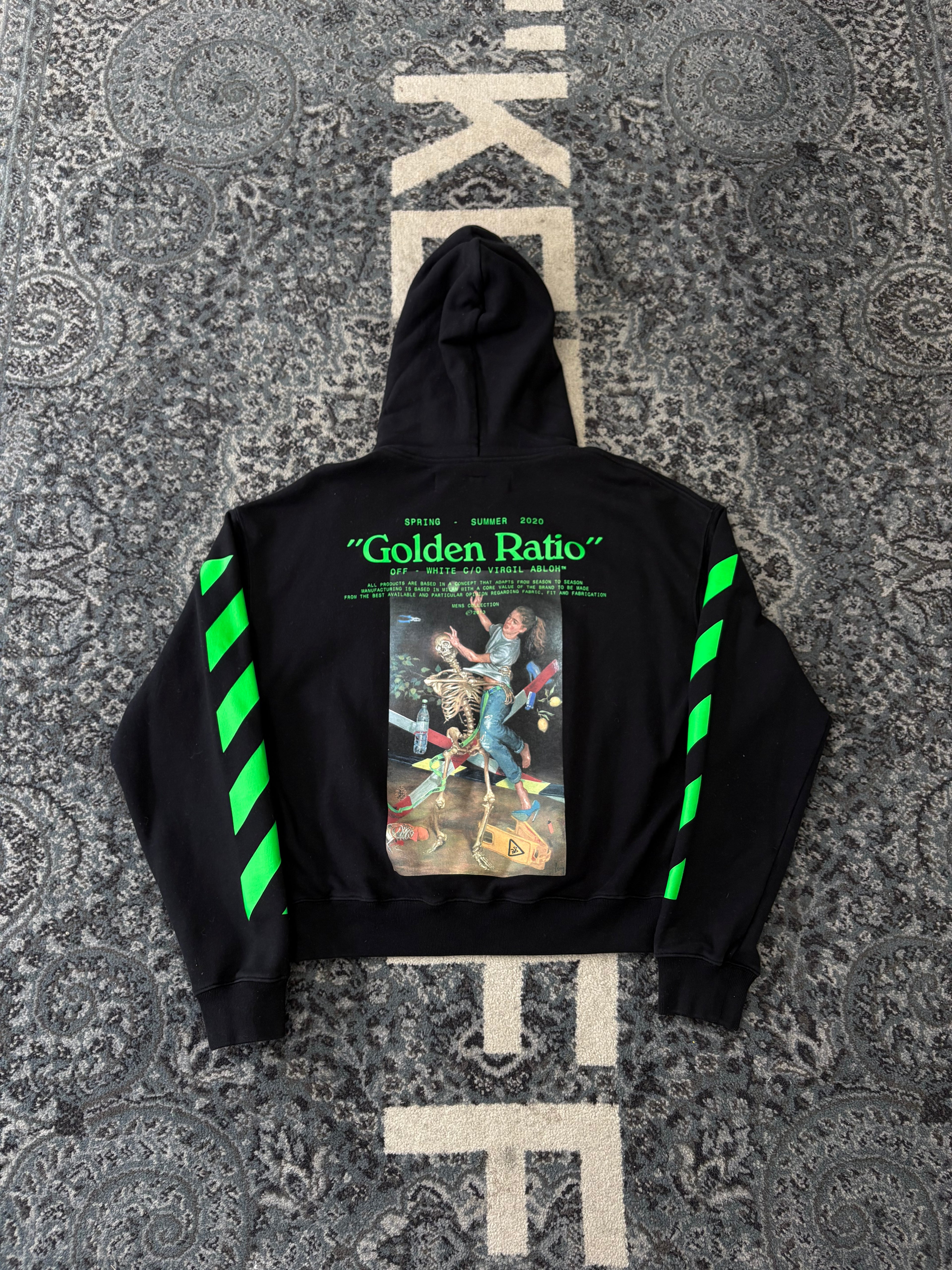 OFF WHITE golden ratio hoodie black M U