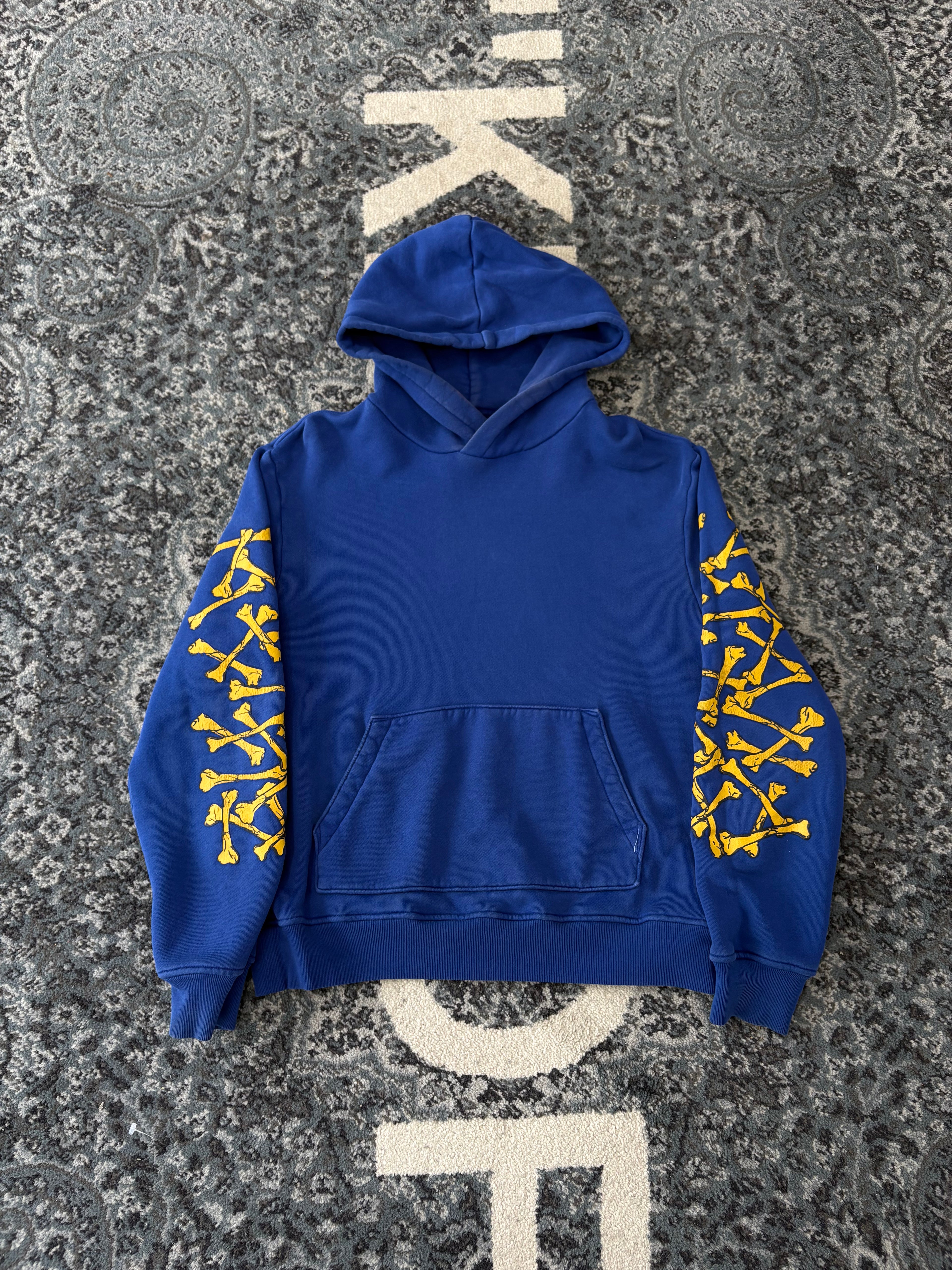AMIRI bones hoodie blue/yellow S U
