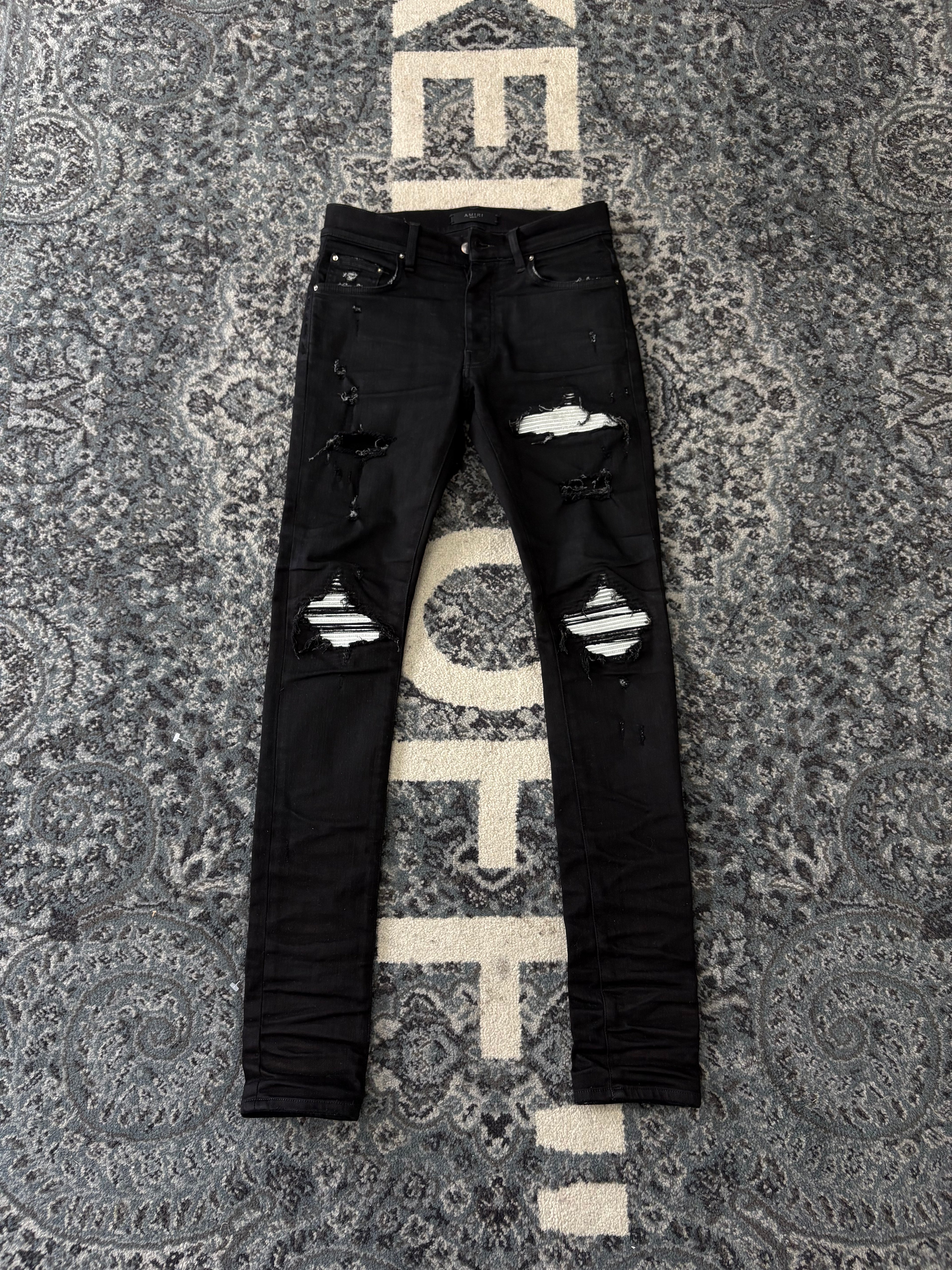 AMIRI silver patch mx1 jeans black 30 U