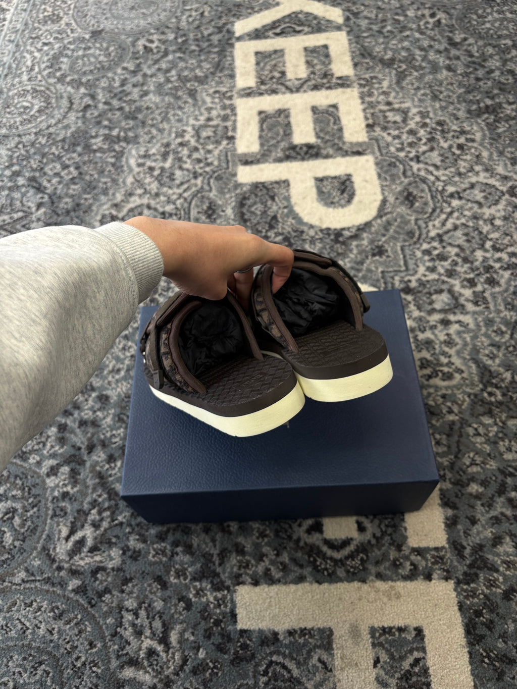 DIOR oblique alpha sandals brown 43 (10M) OG ALL DS