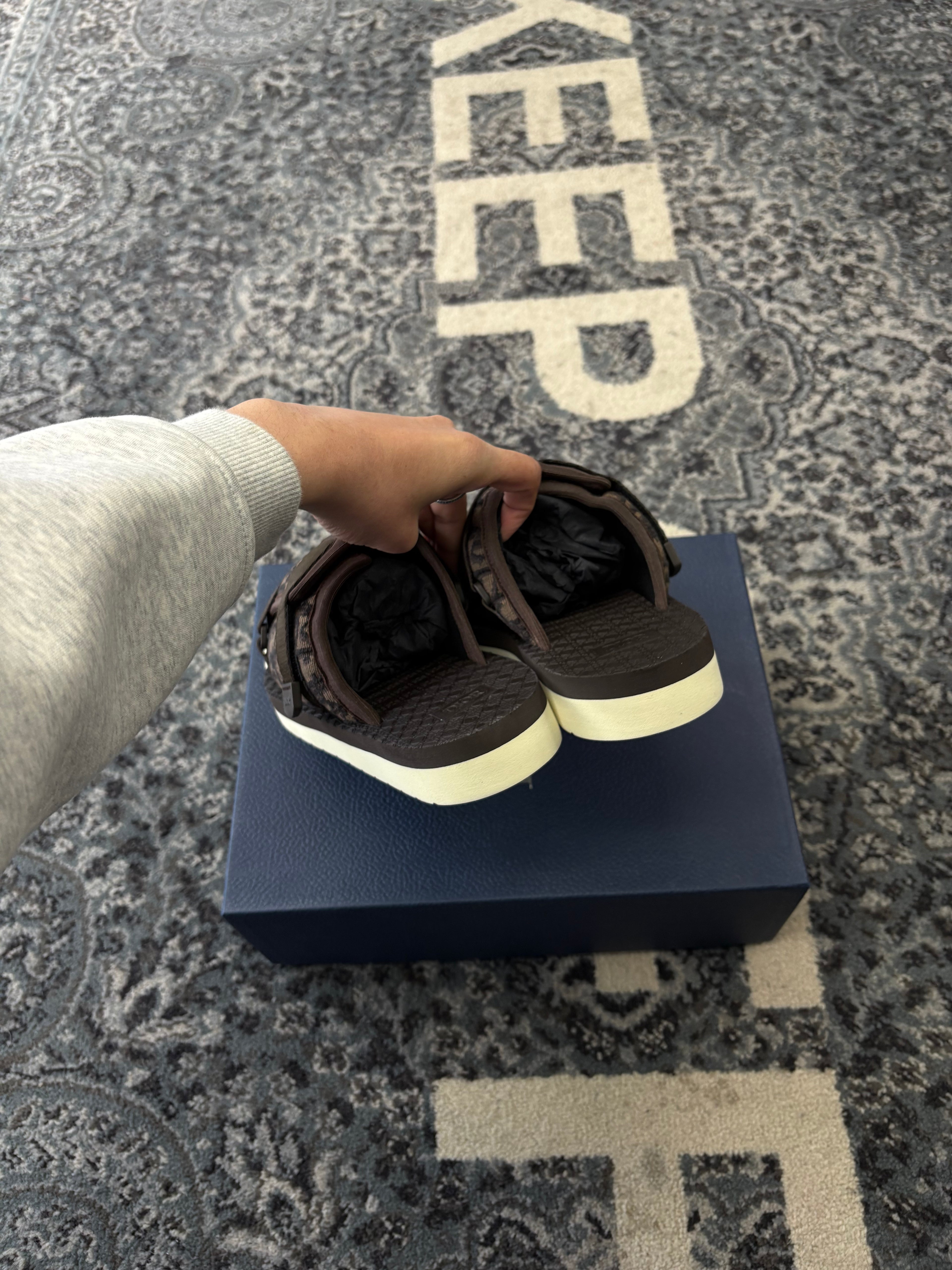 DIOR oblique alpha sandals brown 43 (10M) OG ALL DS
