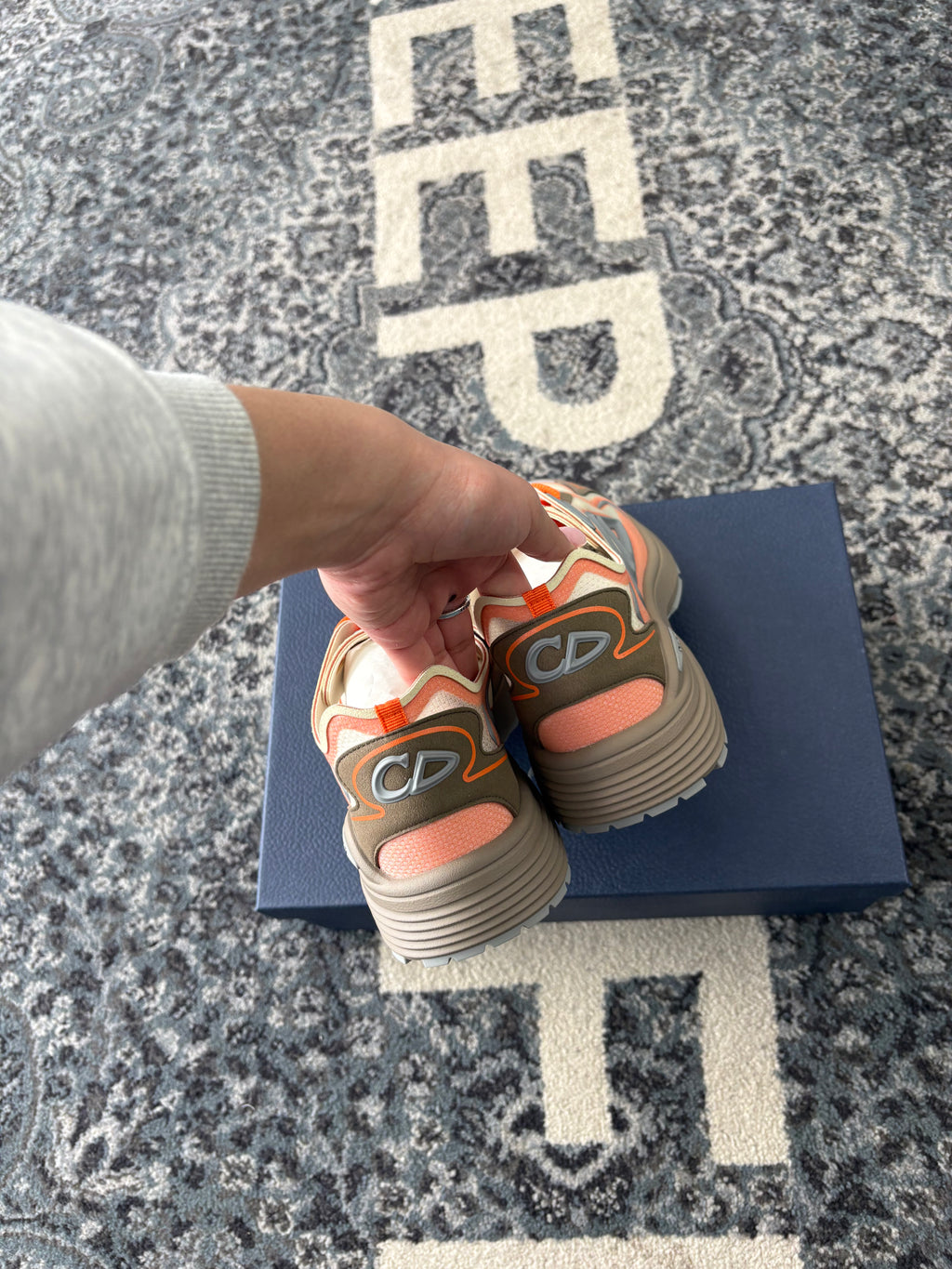 DIOR B30 countdown runners brown/orange 43 (10M) OG ALL DS