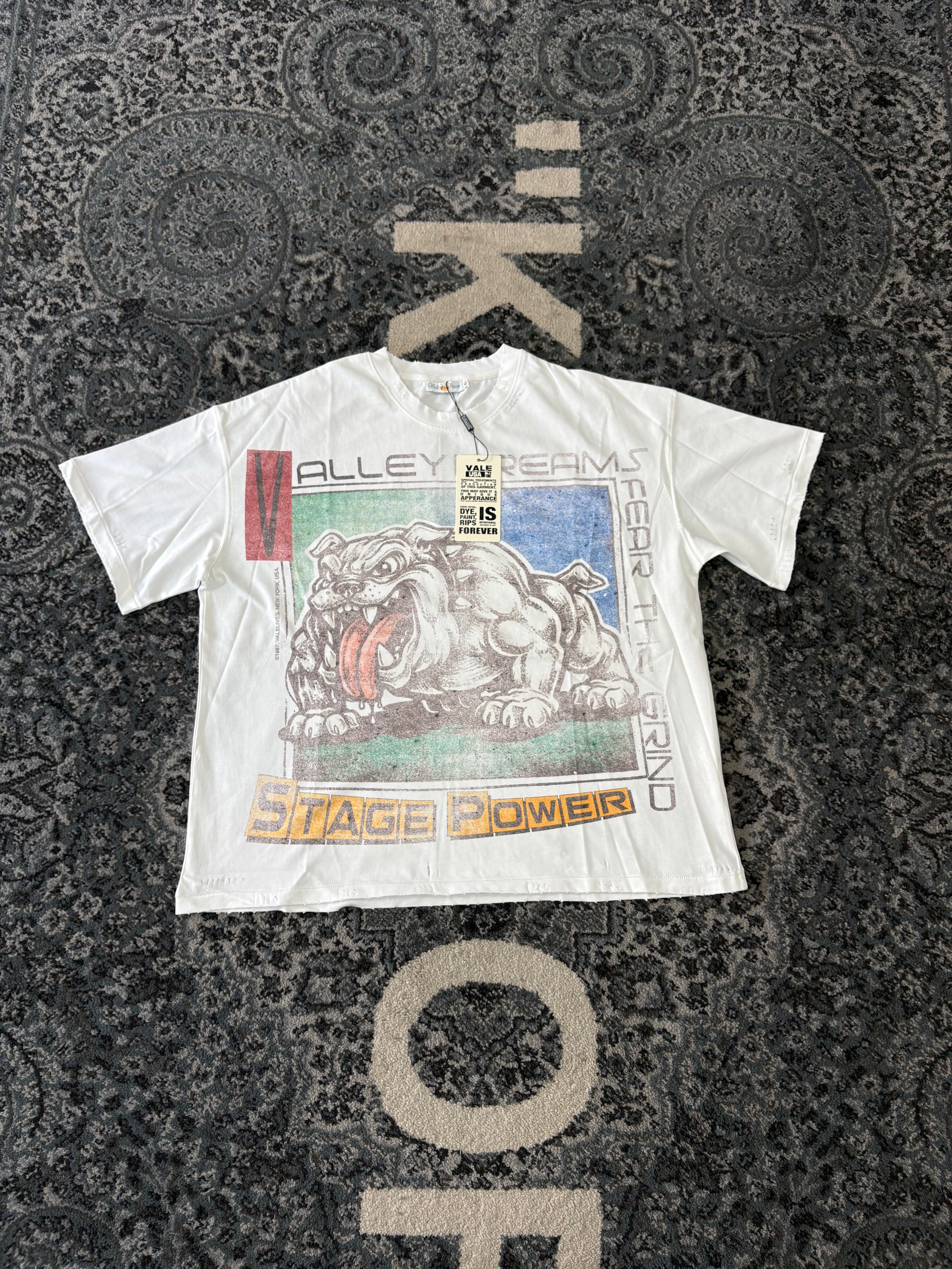 Valley Bulldog Cream Shirt Size XL DS