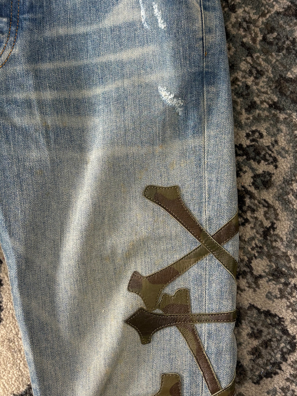 AMIRI camo bone jeans indigo 29 U