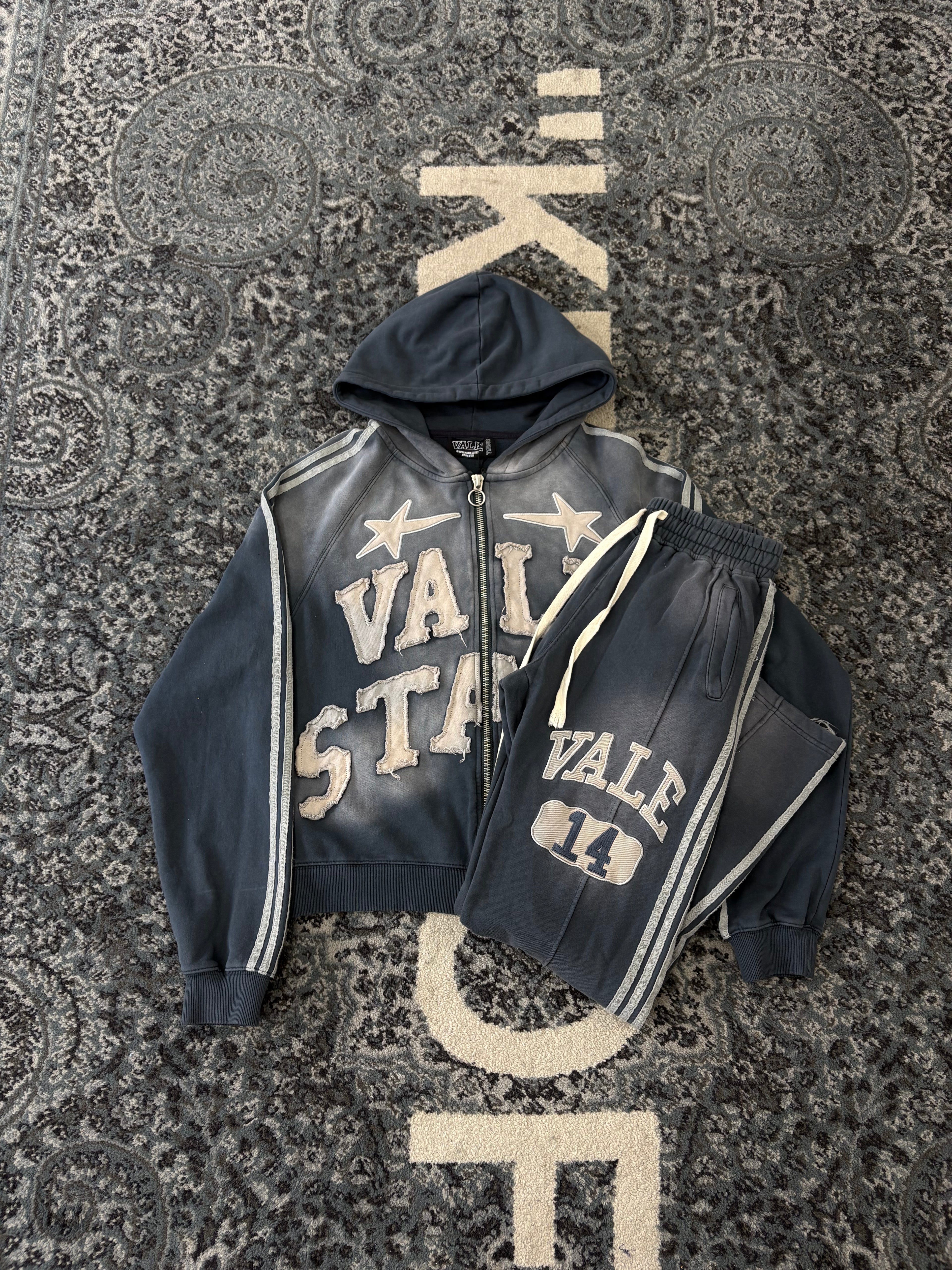 VALE star sweatsuit grey S U