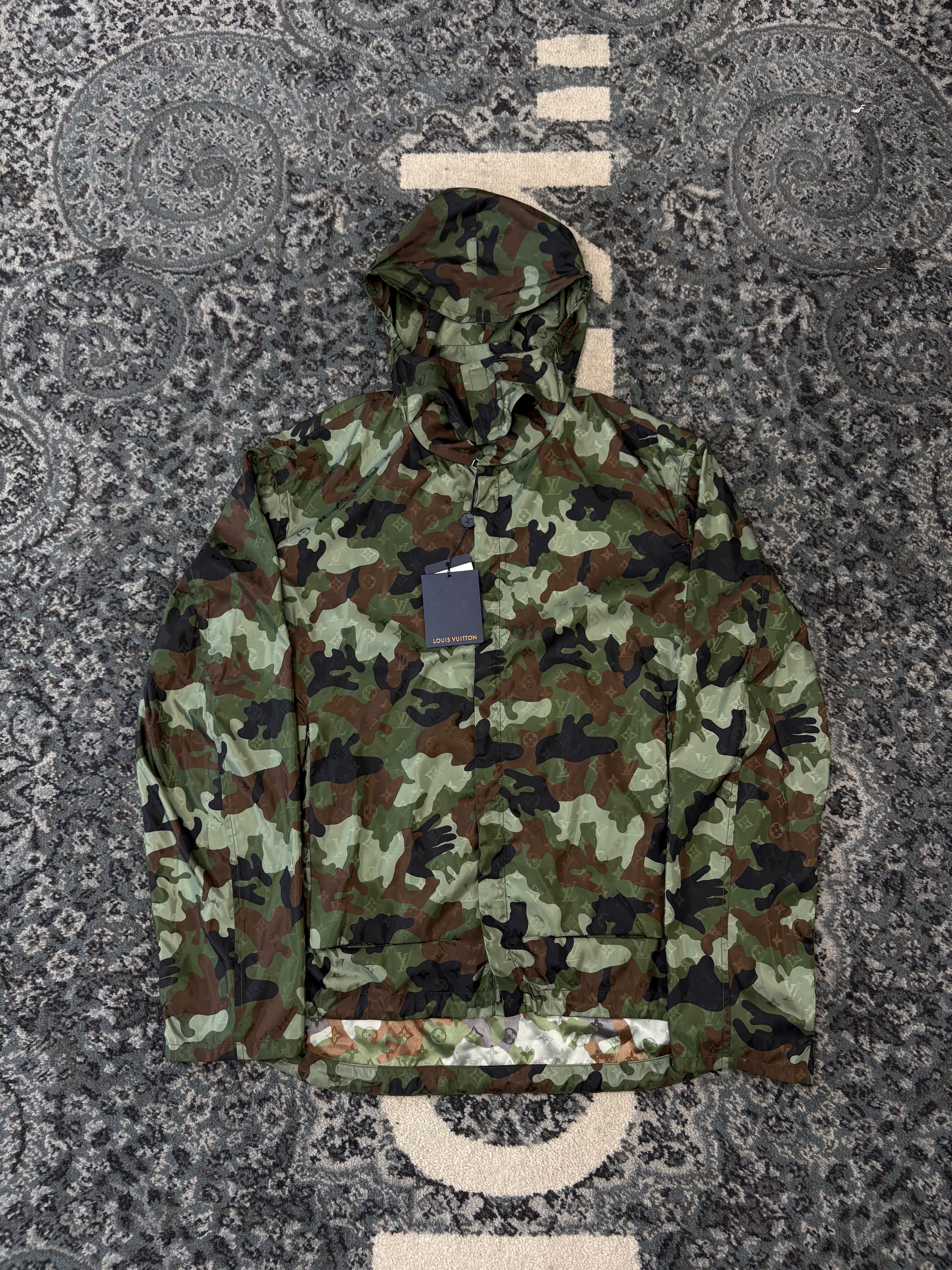 LV camo monogram windbreaker 48 (M) DSWT
