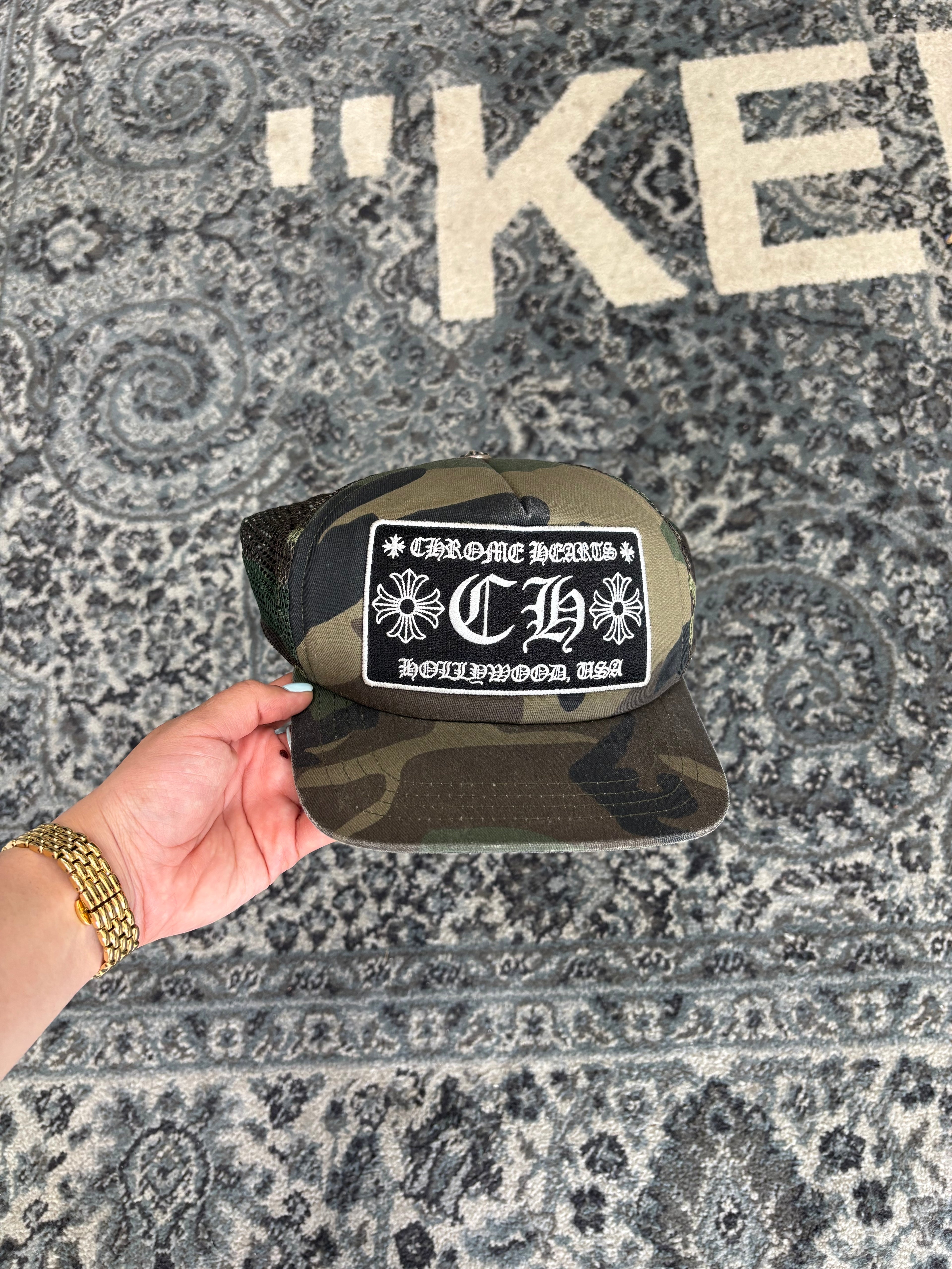 Chrome Hearts Camo Hollywood Trucker U