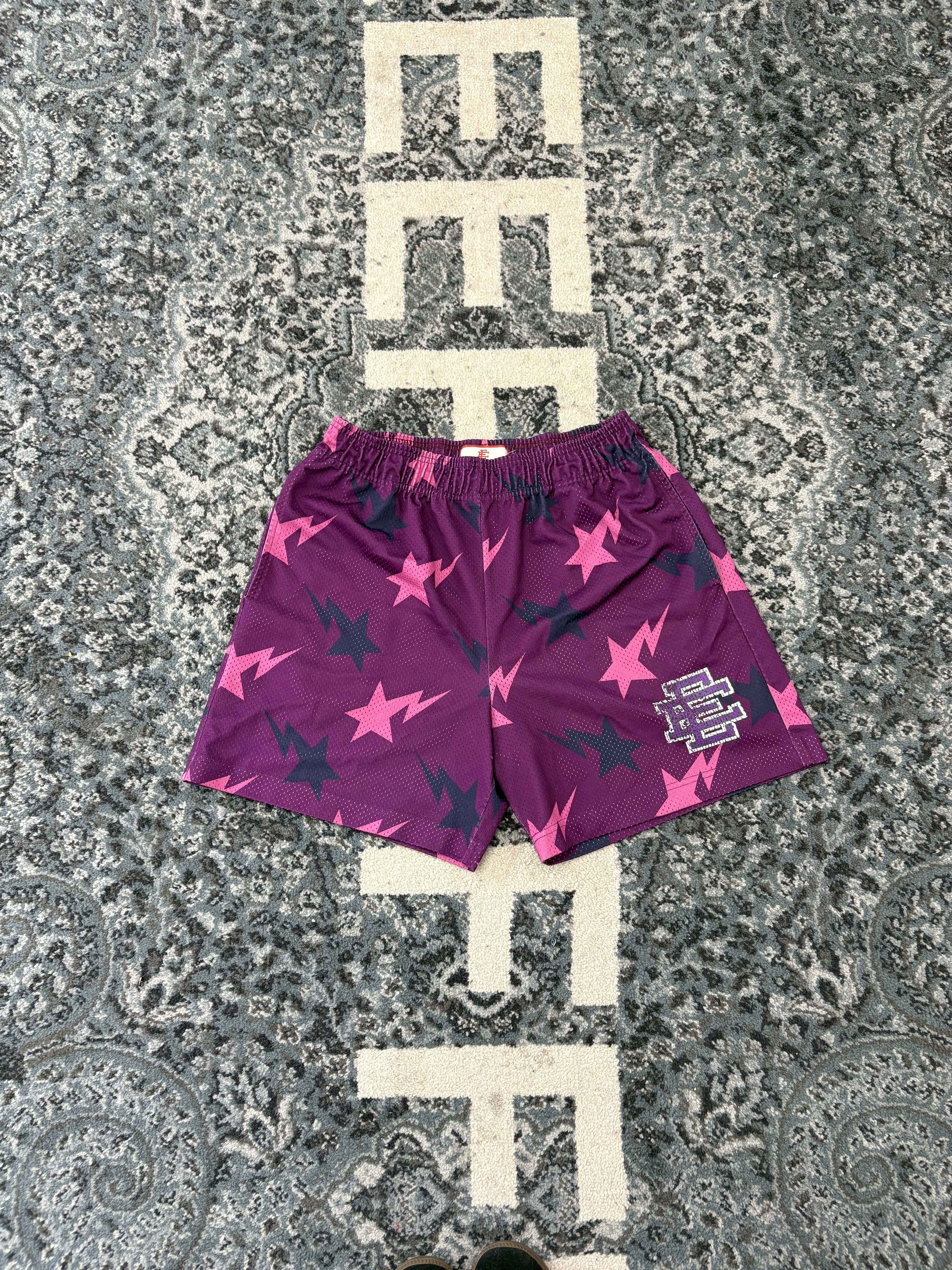 EE bape shorts purple L U