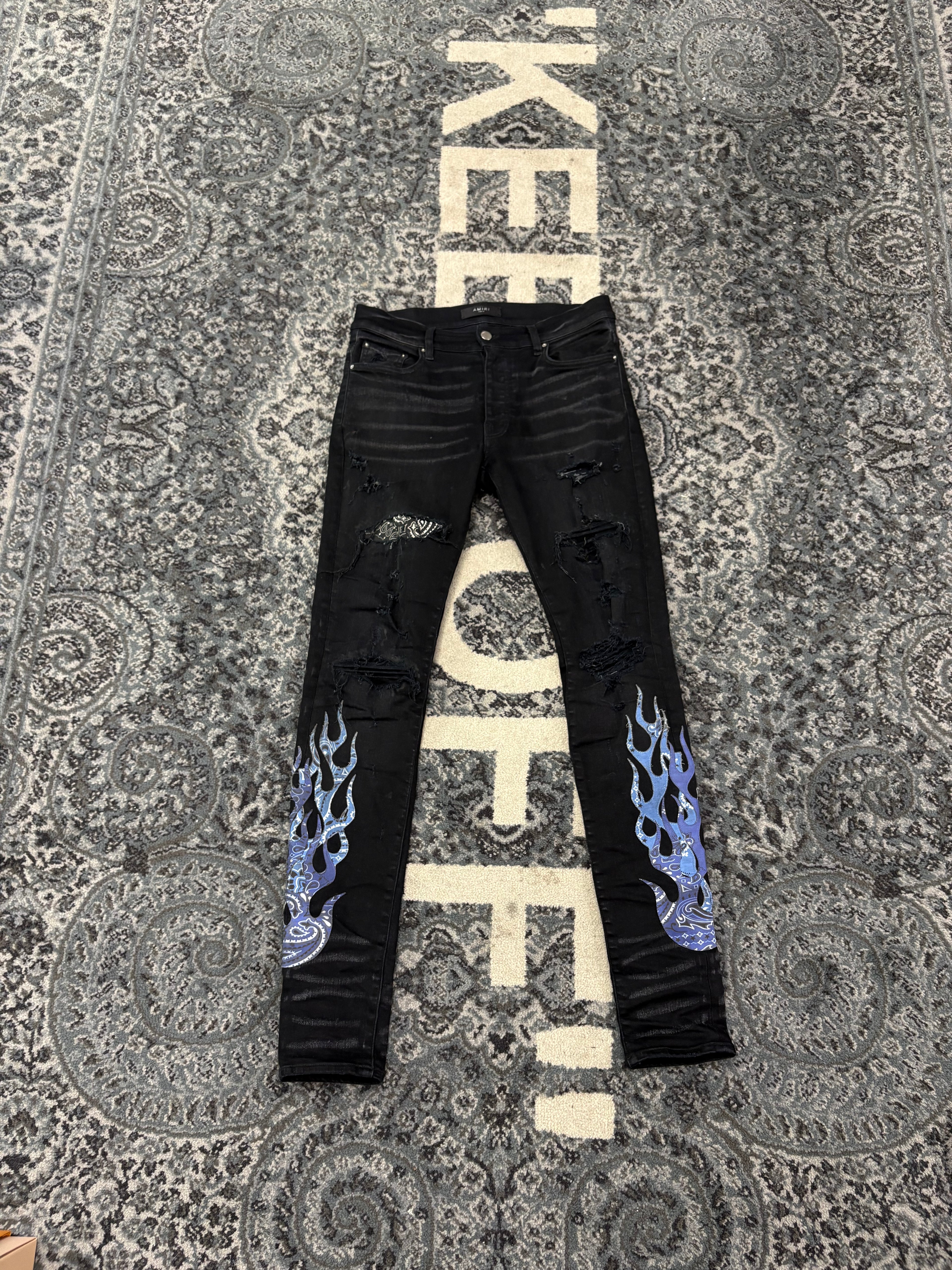 AMIRI bandana flame jeans black 31 U
