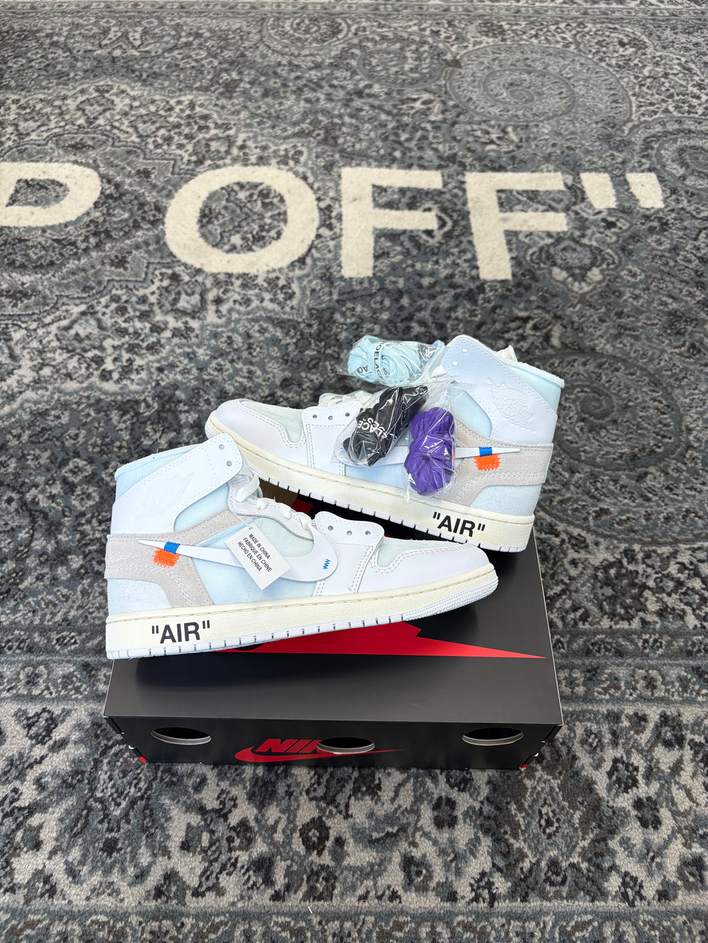 JORDAN 1 retro high virgil "Alaska" 9M OG ALL DS