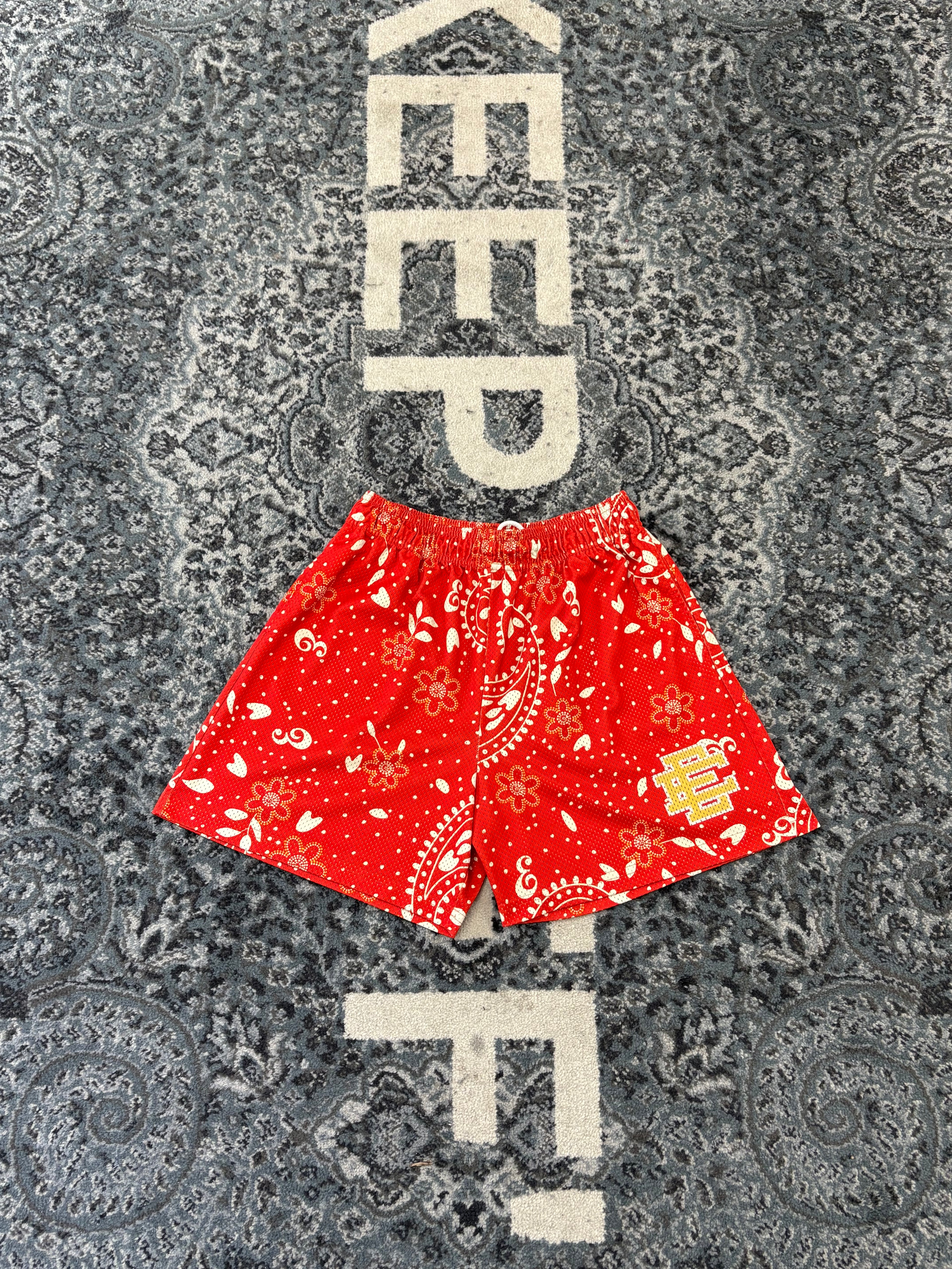 EE paisley shorts red/yellow XL U