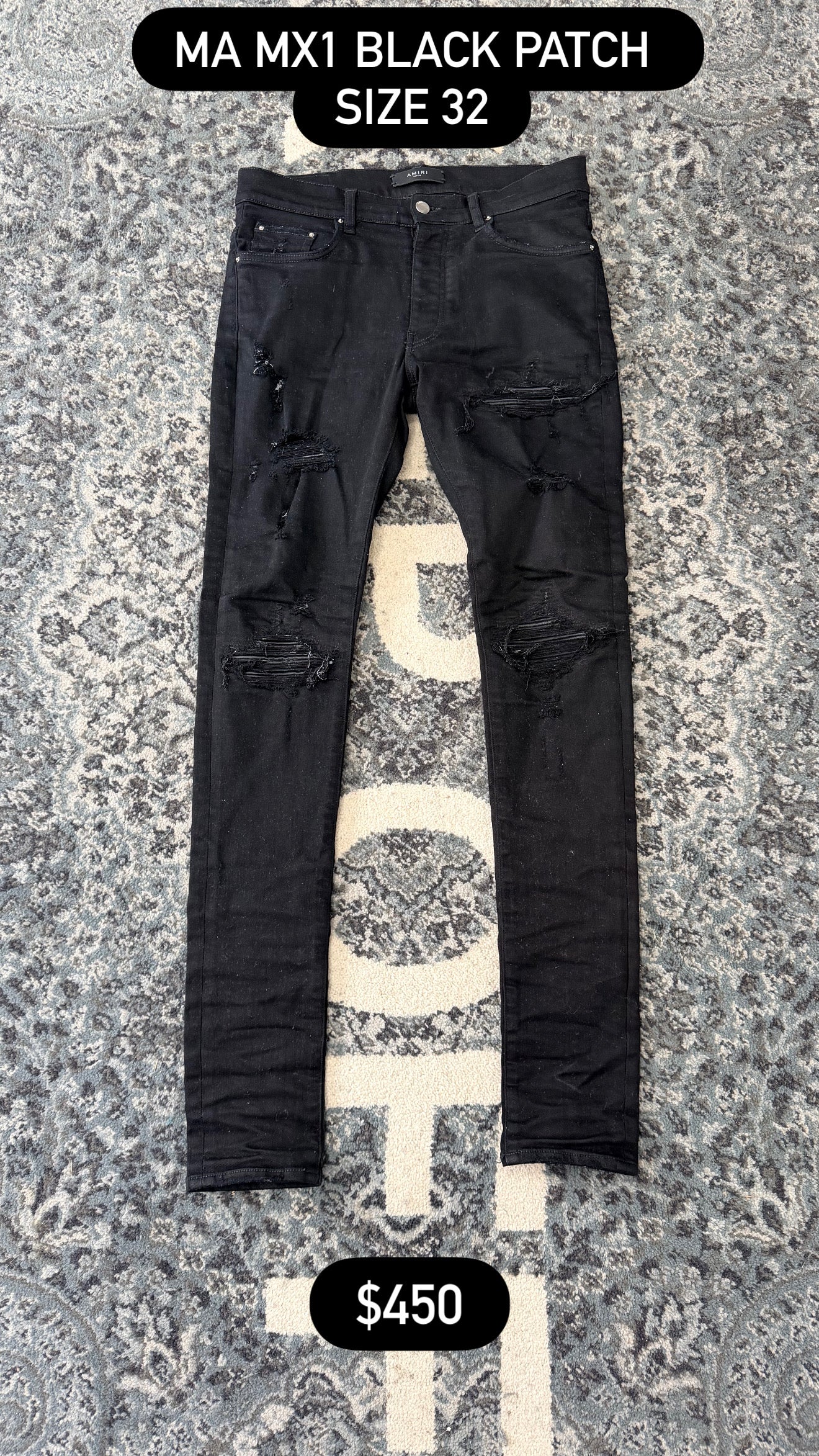 AMIRI mx1 jeans triple black 32 U