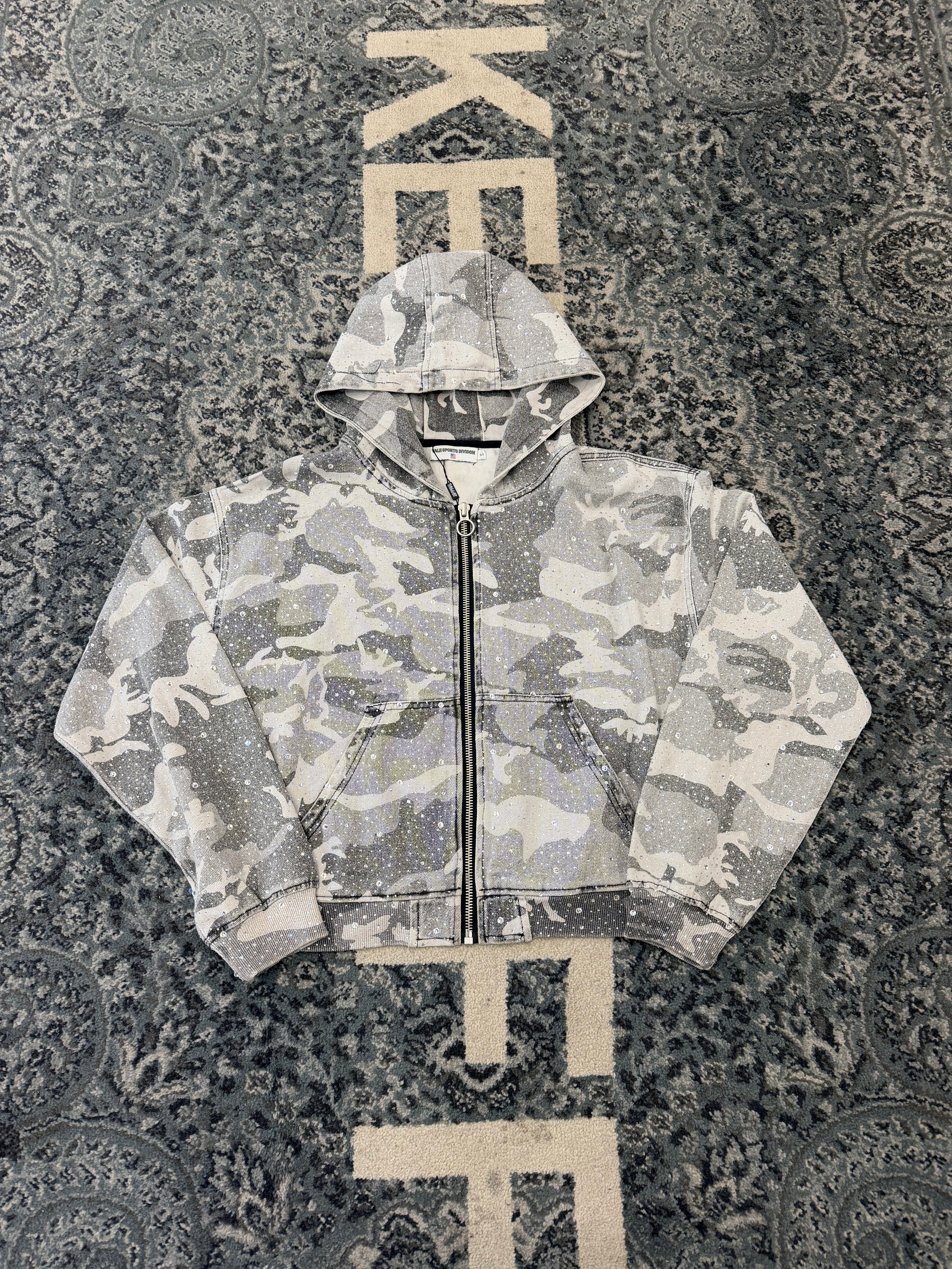 VALE crystal zip up hoodie S U