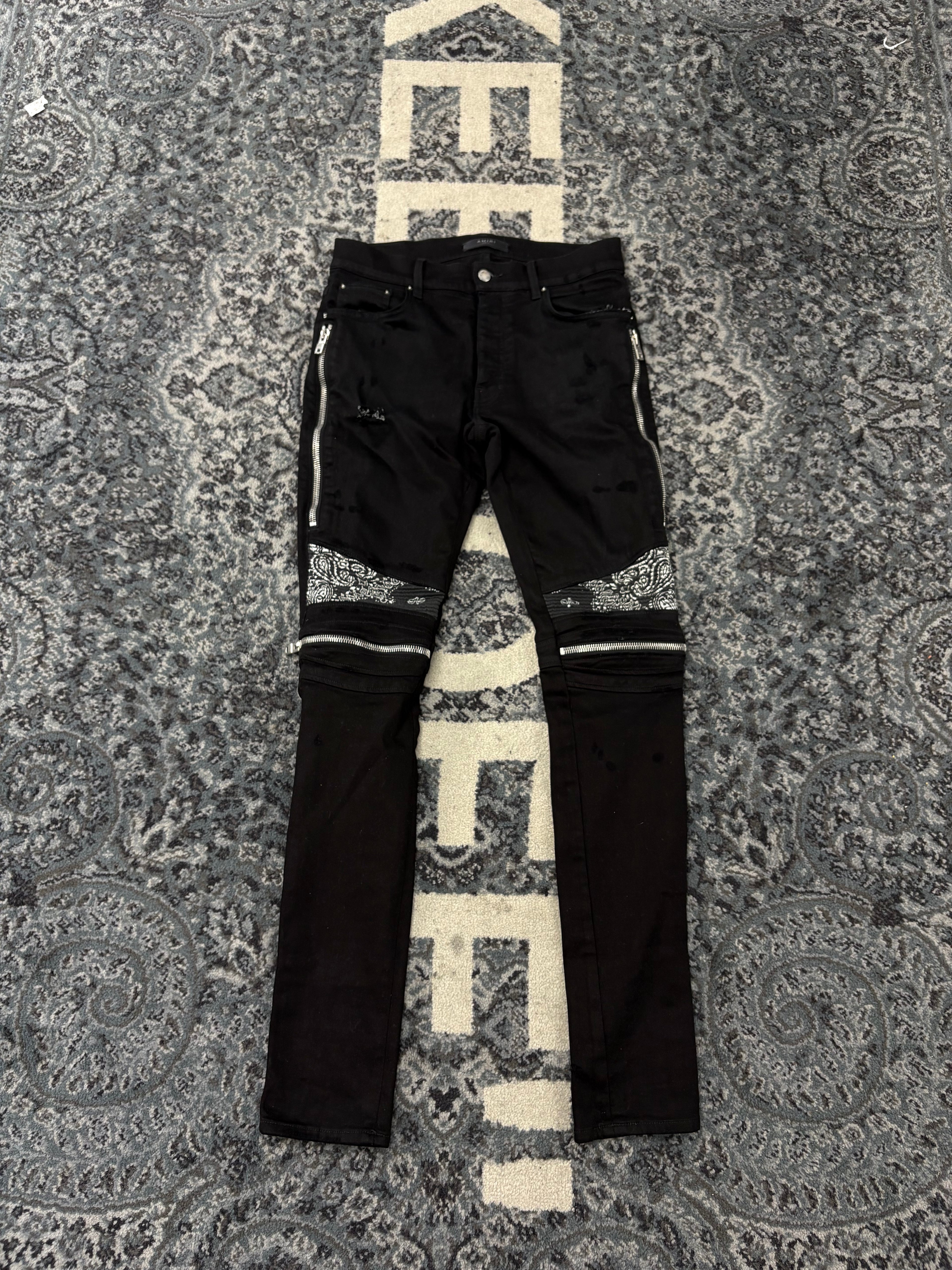 Amiri Mx2 Black Paisley Size 31 U